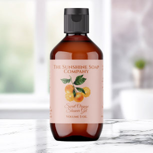 Etiqueta de producto para baño y cuerpo - naranja 