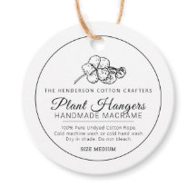 Etiqueta de producto para colgadores de plantas de