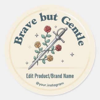 Etiqueta de producto personalizada Espada Rosa Val