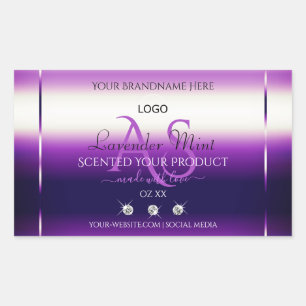 Etiqueta de producto púrpura deslumbrante Joyas Lo