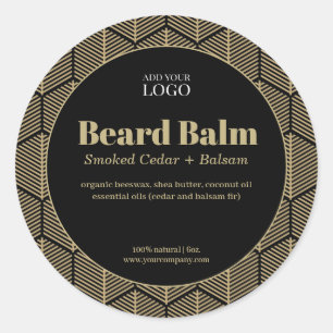 Etiqueta de producto redondeada de lujo Black & Go