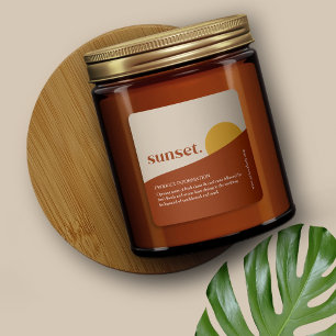 Etiqueta de producto Sunset moderna