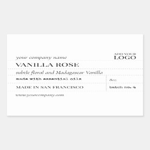 Etiqueta de producto Vela o Baño de Apothecary