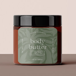 Etiqueta de producto verde para el cuidado de la p