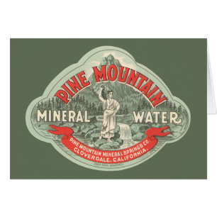 Etiqueta de producto vintage, agua mineral de Pine