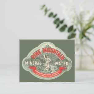 Etiqueta de producto vintage, agua mineral de Pine