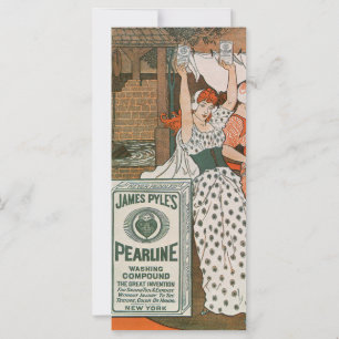 Etiqueta de producto vintage Art Pearline Limpiado