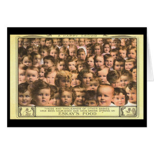 Etiqueta de producto vintage, comida para bebés de