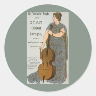 Etiqueta de producto vintage, gotas para la tos St