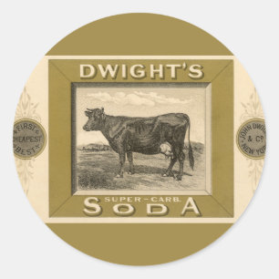 Etiqueta de producto vintage, soda bicarbonatada d