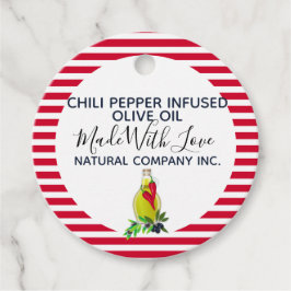 Etiqueta de productos caseros de aceite de pimient