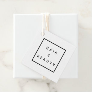 etiqueta de promoción comercial con estilo HAIR +