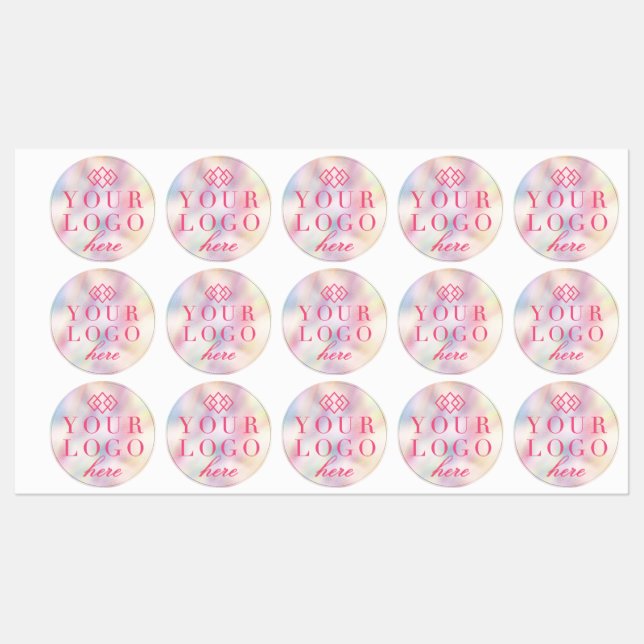 Etiqueta de promoción de empresa | Su logotipo aqu (Hoja)