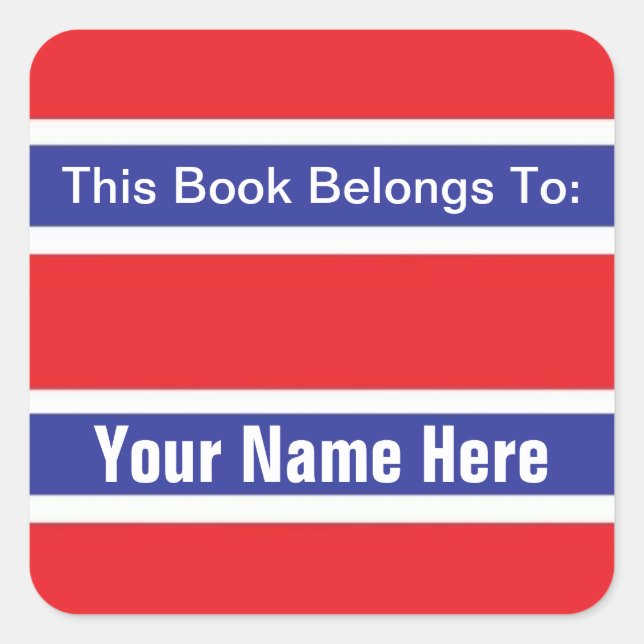 Etiqueta de propiedad de libros patrióticos #2 Peg (Anverso)