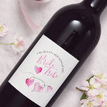 Etiqueta de propuesta de Corazones de color de agu<br><div class="desc">Mi adorable dama de honor o la etiqueta de la proposición de la dama de honor encuadra tus detalles con una réplica del borde inferior de mi cadena de acuarela original de corazones en tonos rosas. El tipo de letra está ajustado en un elegante sans serif tradicional y con letras...</div>