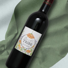 Etiqueta de propuesta de marea floral de color de