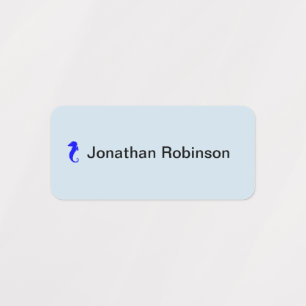 Etiqueta de prueba de agua - caballito de mar y no