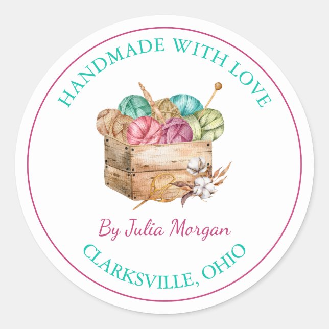 Etiqueta de punto hecha a mano (Anverso)