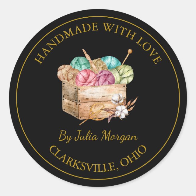 Etiqueta de punto hecha a mano (Anverso)