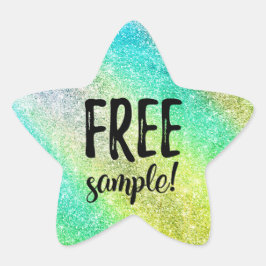 Etiqueta de purpurina de muestra libre