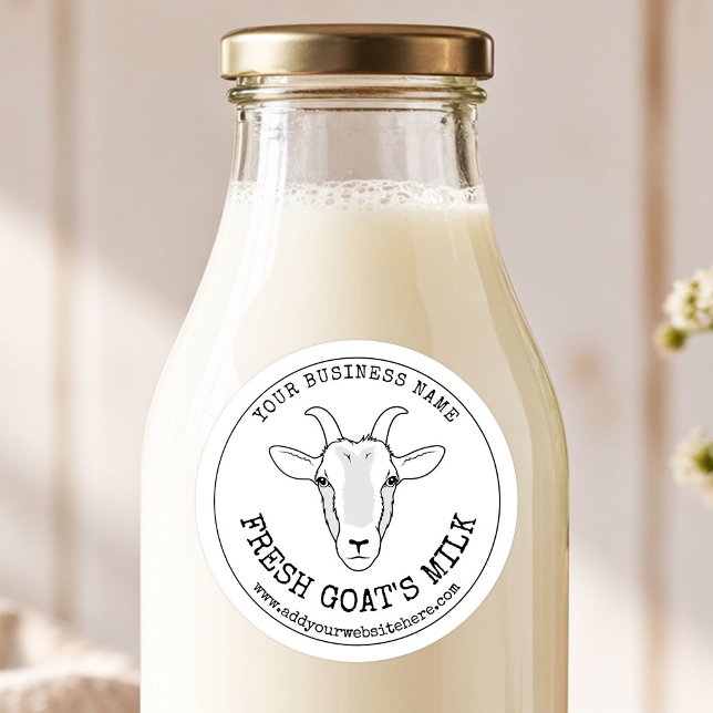 Etiqueta de queso de leche de cabra de granja rúst (Subido por el creador)