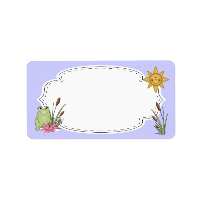 Etiqueta de rana y cola (Frente)