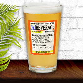 Etiqueta de receta divertida de vidrio para pinzas