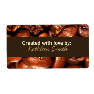 Etiqueta de Recetas/Delicias de Granos de Café