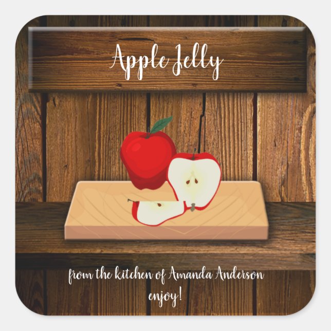 Etiqueta de recubrimiento de Apple Jelly Sq (Anverso)