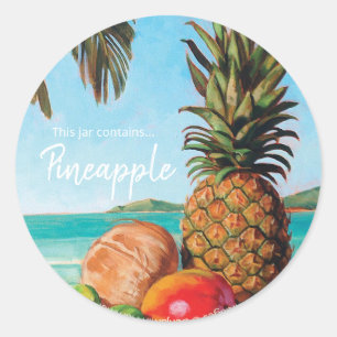 Etiqueta de recubrimiento de bolas de piña