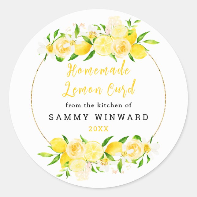 Etiqueta de recubrimiento de limón casero (Anverso)