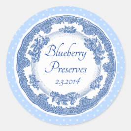 etiqueta de recubrimiento de placa azul vintage de