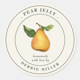 Etiqueta de recubrimiento de vintage Pear Jelly