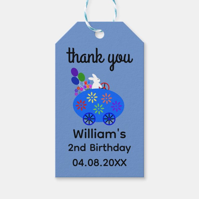 Etiqueta de regalo #2 del coche de huevos de conej (Anverso)