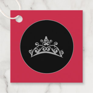Etiqueta de regalo a favor de la corona de Tiara
