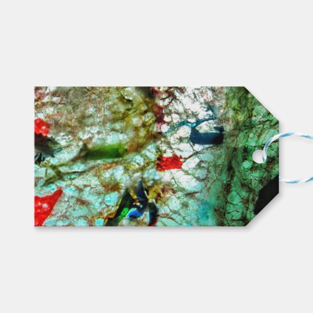 Etiqueta de regalo abstracta de calma azul,Resumen (Frente (Horizontal))