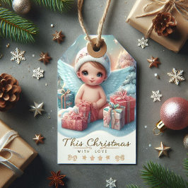 Etiqueta de regalo Angel Baby para los navidades