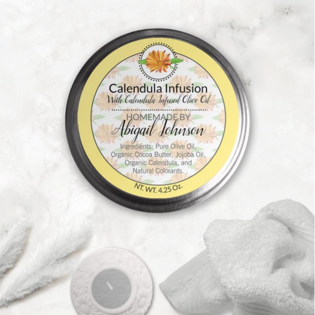 Etiqueta de regalo artesanal Calendula Wildflower (Subido por el creador)
