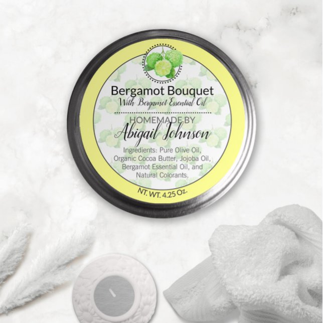 Etiqueta de regalo artesanal de Bergamot Citrus (Subido por el creador)