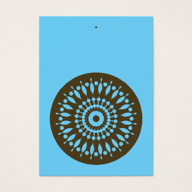 Etiqueta de regalo - Azul y Marrón (Frente)