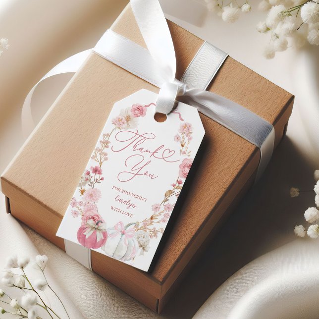 Etiqueta de regalo Baby Shower de calabaza pequeña (Subido por el creador)