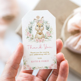 Etiqueta de regalo Baby Shower de conejo conejo co