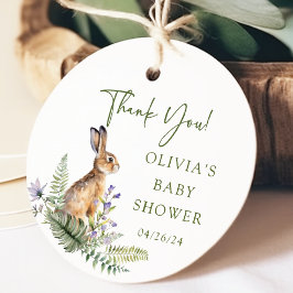 Etiqueta de regalo Baby Shower Favor Conejo de la