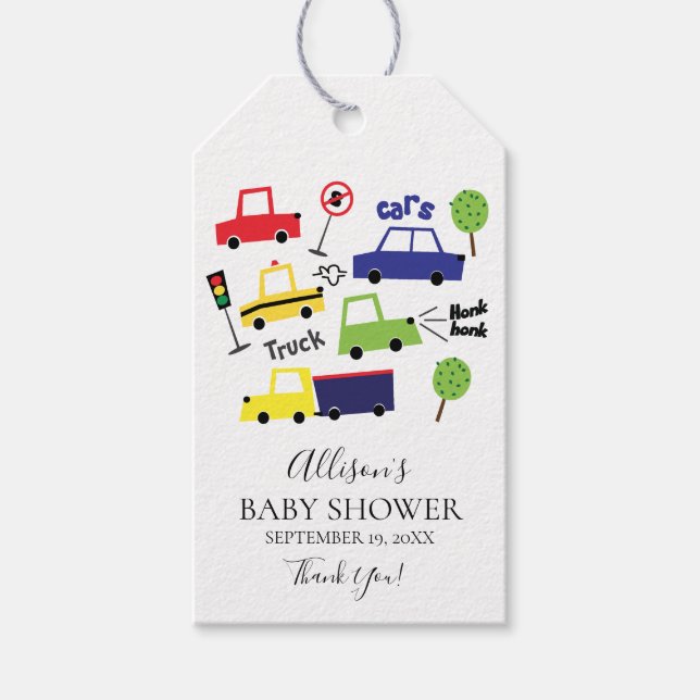 Etiqueta de regalo Baby Shower Favorito de los aut (Anverso)
