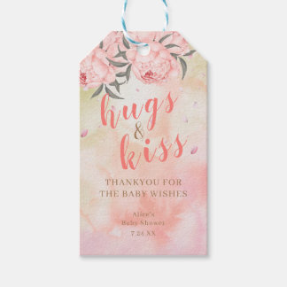 Etiqueta de regalo Baby Shower Floral rosa