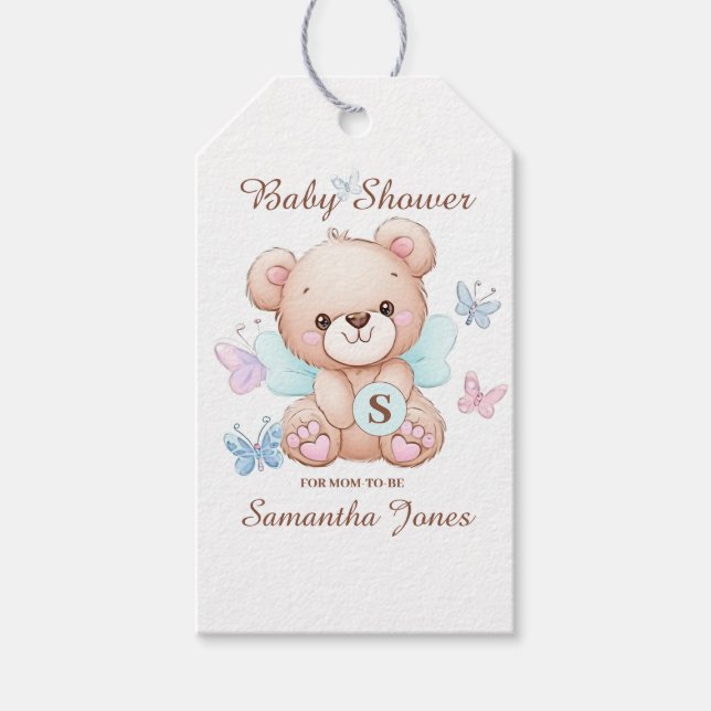 Etiqueta de regalo Baby Shower personalizada (Anverso)