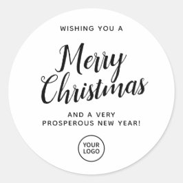 Etiqueta de regalo blanca con el logotipo de negoc