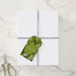 Etiqueta de regalo Boda de hojas verdes
