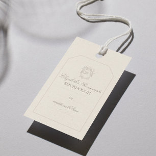Etiqueta de regalo casero Elegant Crest DIY