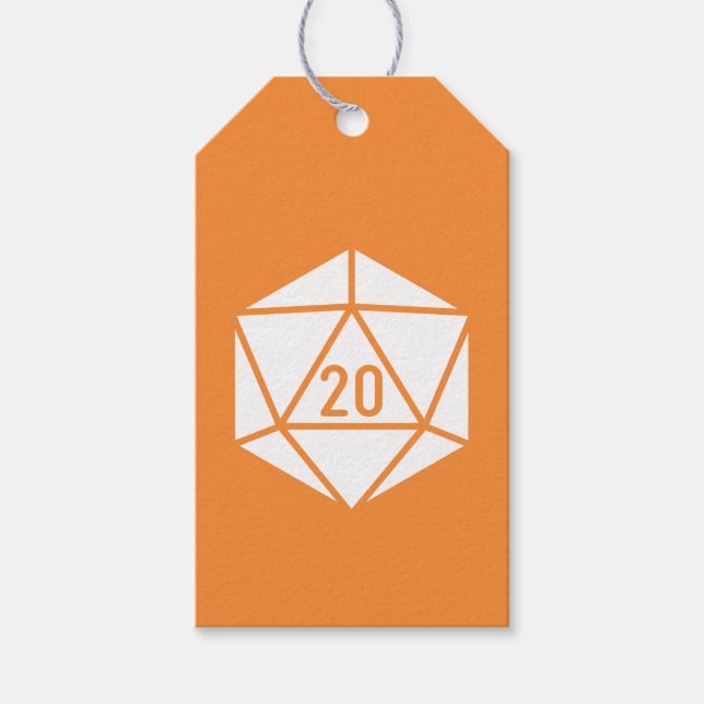 Etiqueta de regalo Chic en Naranja de Mesa (Anverso)